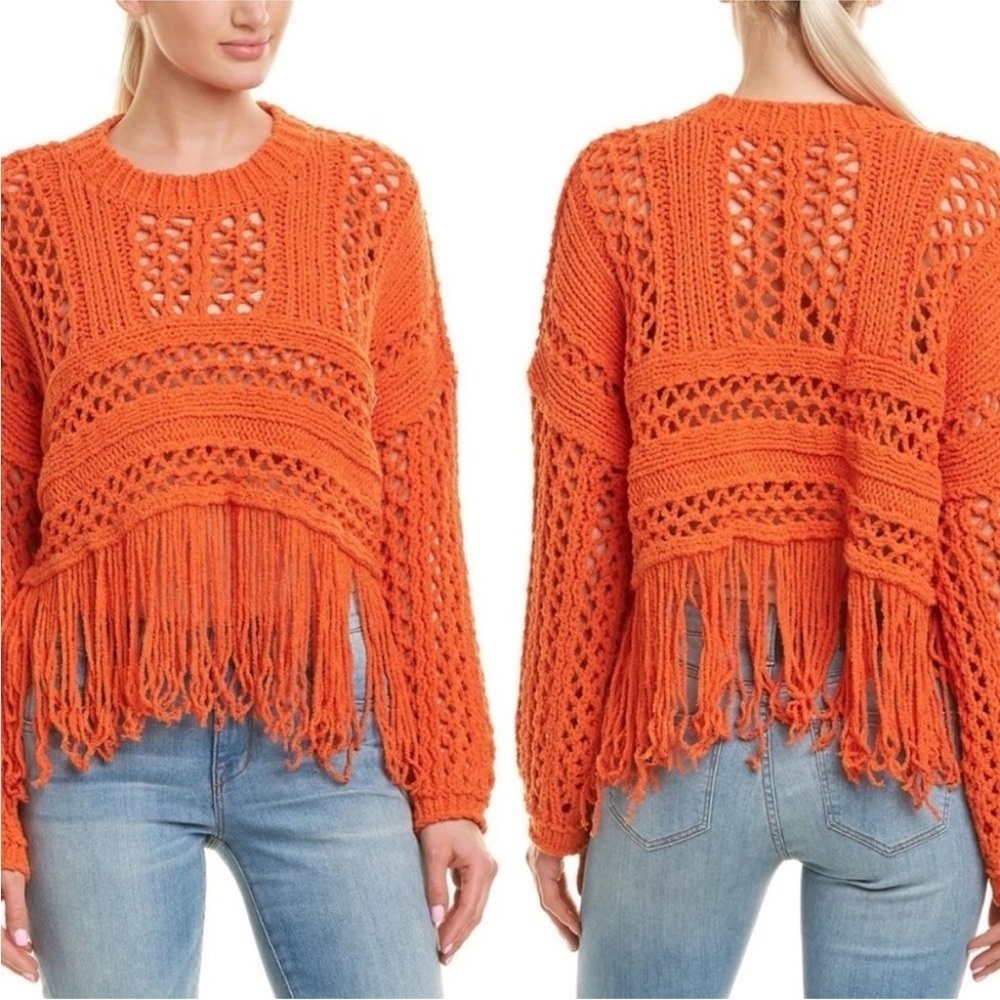 NWT Free People Fringe Crop Sweater - size XS - Picture 2 of 8